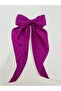 Fuchsia Satin Bow - Long Tail and Vending Machine Hair Clip