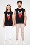 Bandana Cat Black Unisex Sleeveless T-Shirt Cut Sleeve T-Shirt - 2