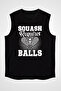 Squash Black Unisex Sleeveless T-Shirt Cut Sleeve T-Shirt