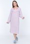 Mother, Combed Cotton Hospital Nightgown Two Yarn, Winter Oversize Comfortable Fit Nightgown - 2