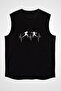 Science Evolution Atom Black Unisex Sleeveless T-Shirt Cutout Sleeve T-Shirt