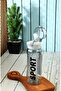 Exclusive Quality BPA Free School and Sports Water Bottle with Lockable Lid and Carrying String - BLACK - 8