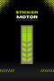 Decorative Bumper Strip Neon Yellow Sticker For Motor And Car 27cmx7cm (1 PC)