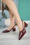 buckle short wedges pointed toe women's shoes - 3