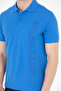 Men's Blue Polo Neck T-Shirt - 6