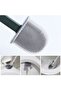 Soft Silicone Head - Wall Mounted Toilet Brush Set with Lid - 3