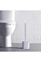Soft Silicone Head - Wall Mounted Toilet Brush Set with Lid - 8