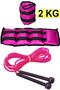 2 Kg Hand Foot Weight Double Velcro 2kg X 2pcs Wrist Weight Sandbag And Jump Rope Set Condition
