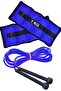 Blue Hand Ankle Weight Velcro and Jump Rope Set 1kg - 2