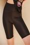 Women's Black Biker High Waist Above Knee Daily and Sports Use Cyclist Recovery Tights