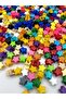 Wide Hole Mixed Color Plastic Star Model Beads, jewelry, accessory Beads (50gr,~100 Pieces) - 2