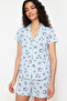 Blue-Star Patterned Cotton Pajamas Set Thmss24Pt00200 - 2
