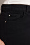 Siyah Yüksek Bel Esnek Kumaş İspanyol Paça Flare Fit Büyük Beden Jeans TBBAW23JE00001 - 5