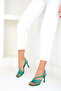Green Women's Classic Heeled Shoes 19029 - 3
