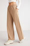 Loreleı Women's Oversize Fit Loose Cut Fleece-Free Elastic Waist Flare Beige Sweatpants - 3