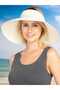 Women's Wide Brim UV Protection Bow Straw Visor Hat - 7