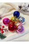 Christmas Tree Ornament Mixed Color Ball Ornament 6 cm 6 Pcs - 3
