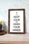 Bathroom Keep Calm Wooden Framed Painting - Communicate with the Guys on the Bench