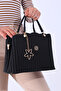 Women's Handbag Women's Shoulder Bag STRIPED BLACK - 2