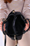 Women's Handbag Women's Shoulder Bag STRIPED BLACK - 6