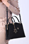 Women's Handbag Women's Shoulder Bag STRIPED BLACK - 5