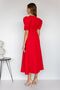 Flexible Scuba Crepe Fabric Midi Length Flared Cut Evening Dress Homecoming Dress - 3