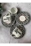 Decorative Stylish Design Black and White Giraffe Motif Coffee Cup Set for 3 People - 3