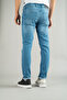 Men's Vintage Washed Stretchy Slim Fit Slim Fit Jeans Trousers - 5