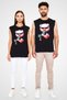 Muscular Piggy Black Unisex Sleeveless T-Shirt Cut Sleeve T-Shirt - 2