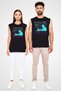 Hacker Black Unisex Sleeveless T-Shirt Cut Sleeve T-Shirt - 2
