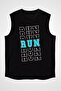 Running Black Unisex Sleeveless T-Shirt Cut Sleeve T-Shirt