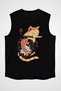 Geisha Cat Black Unisex Sleeveless T-Shirt Cut Sleeve T-Shirt