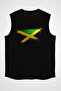 Jamaica - Jamaica Black Unisex Sleeveless T-Shirt Cut Sleeve T-Shirt
