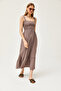 Women's Mink Strap Midi Woven Viscose Dress ELB-19002102 - 3
