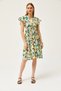 Women's Brush Green Double Breasted Collar Sleeve Detailed Knitted Dress ELB-19002089 - 2