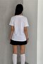 Women's White Pocket Sequin Detailed Cotton T-Shirt - 7