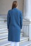 V-Neck Long Sleeve Ankle Elasticated Top with Roof Pocket Single Placket Midi Length Knitwear Seasonal Cardigan - 2