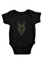 Owl Black Unisex Baby Bodysuit - Zıbın