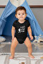 Hiking - Trekking Black Unisex Baby Bodysuit - Zıbın - 2