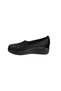 YAZKIŞ Women's Black Stretch Stone Fabric 3cm Wedge Gel Heel 41-42 Special Number Ballerina Shoes - 2