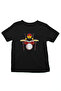 Drummer Emoji Black Unisex Kids T-Shirt T-Shirt