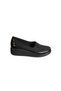 YAZKIŞ Women's Black Stretch Stone Fabric 3cm Wedge Gel Heel 41-42 Special Number Ballerina Shoes