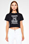 Drums Black Unisex Crop Top T-Shirt