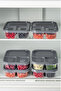 6-Piece 3-Compartment Rectangular Storage Container 1.15 Liters Anthracite - 3