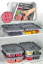 6-Piece 3-Compartment Rectangular Storage Container 1.15 Liters Anthracite
