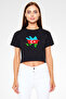 Azerbaijan Black Unisex Crop Top T-Shirt
