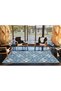 White and Blue Diamond Decorative and Woven Base Carpet 4324 - 4