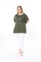 plus size oversize model floral print tisort - 5