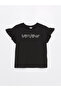 Crew Neck Stone Printed Short Sleeve Girl's T-Shirt