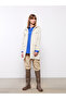 Women's Hooded Plain Coat - 4